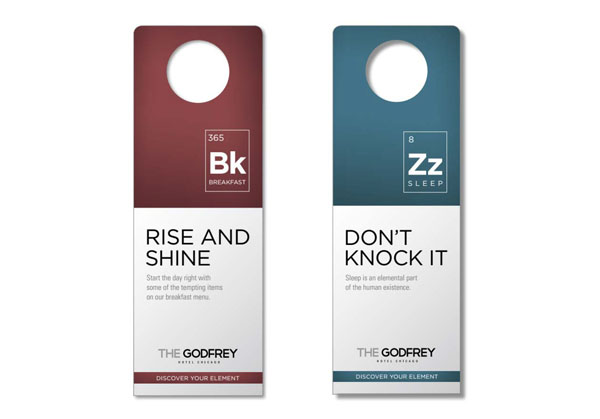 godfrey hotel hotel door hanger